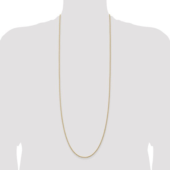 14KT Yellow gold 36 inch 1.5mm Regular Rope with Lobster Clasp Chains