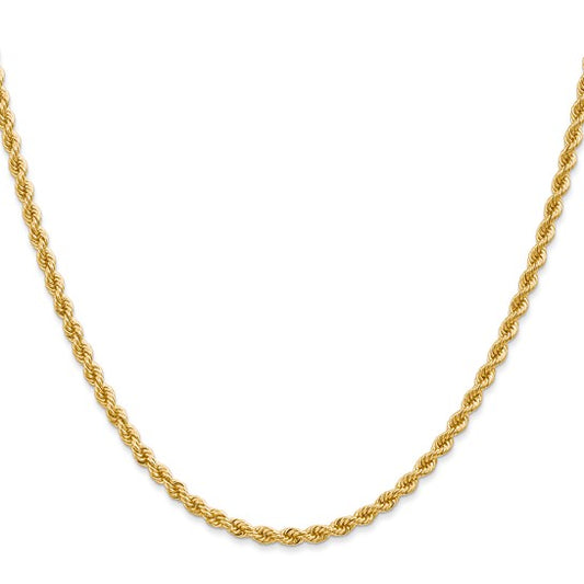 14KT Yellow Gold 18 inch 2.75mm Regular Rope with Lobster Clasp Chain