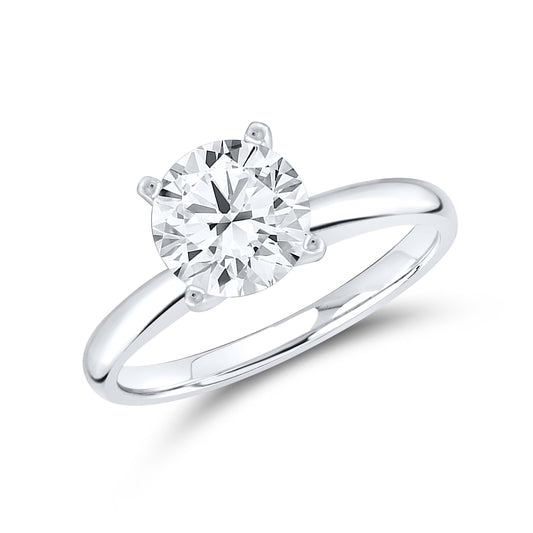 10KT WHITE GOLD 1.00 CTW LAB DIAMOND RING
