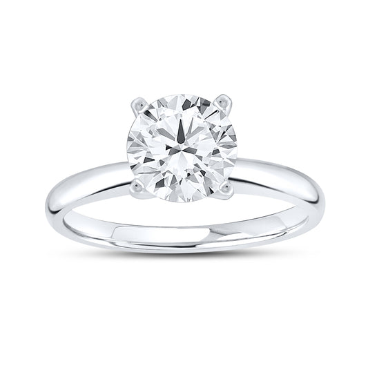 10KT WHITE GOLD 1.00 CTW LAB DIAMOND RING