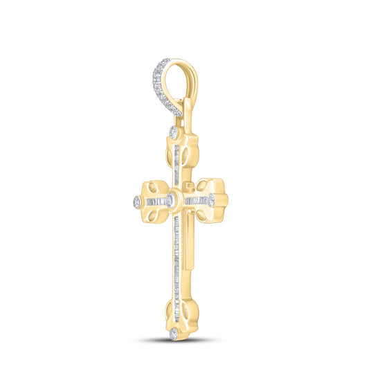 10kt Yellow Gold 0.66 ctw Diamond Cross