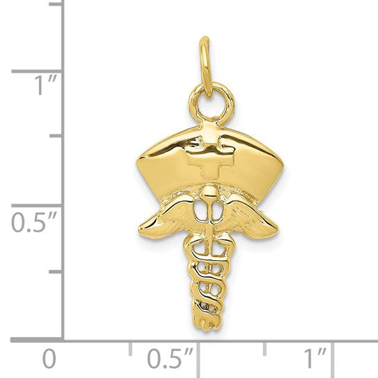 10kt Yellow Gold Nurse Symbol Charm