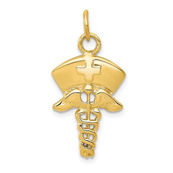 10kt Yellow Gold Nurse Symbol Charm