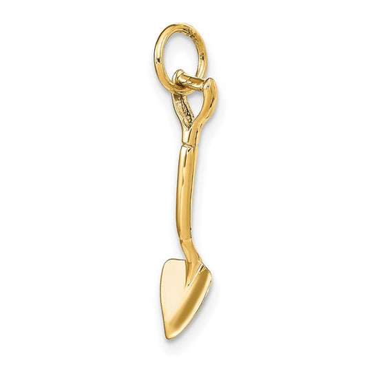 10kt Yellow Gold 3-D Spade Charm