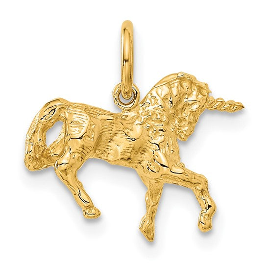 10kt Yellow Gold Unicorn Charm