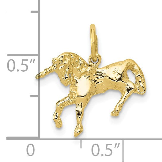 10kt Yellow Gold Unicorn Charm