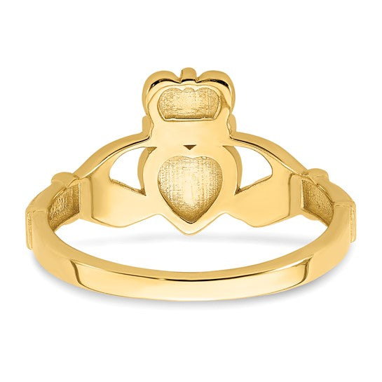 10kt Yellow Gold Polished Claddagh Ring