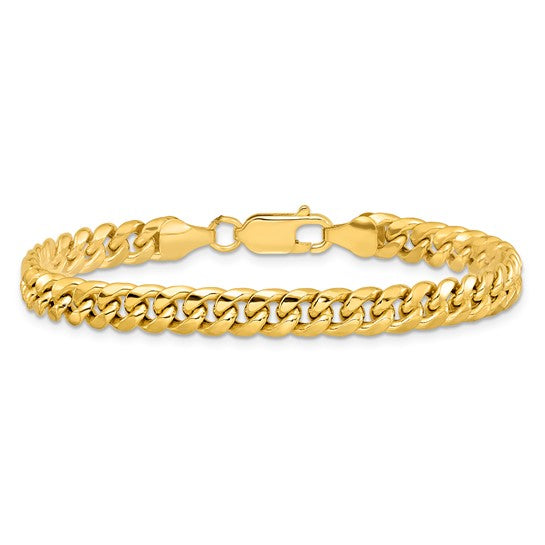 10kt Yellow Gold 6mm Semi-Solid Miami Cuban Chain