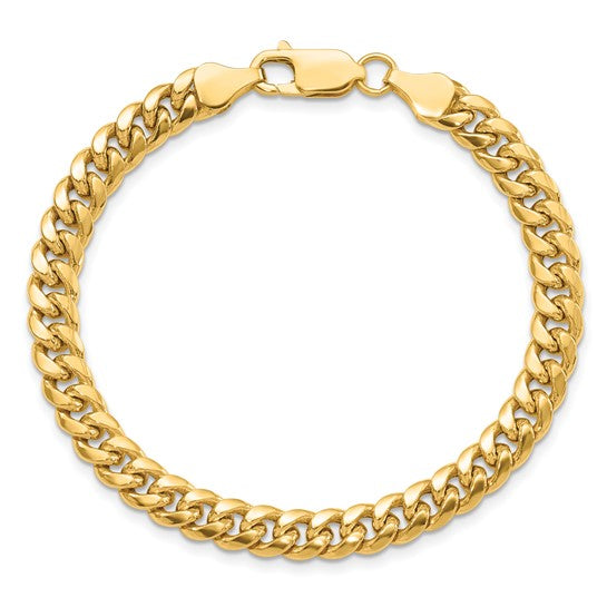 10kt Yellow Gold 6mm Semi-Solid Miami Cuban Chain