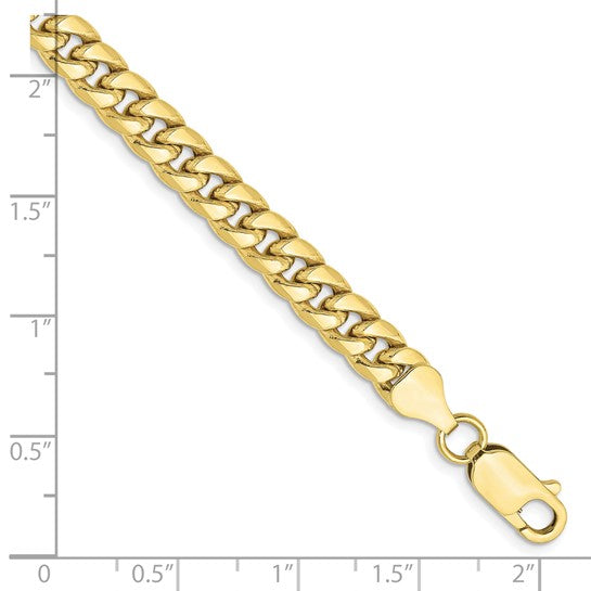 10kt Yellow Gold 6mm Semi-Solid Miami Cuban Chain
