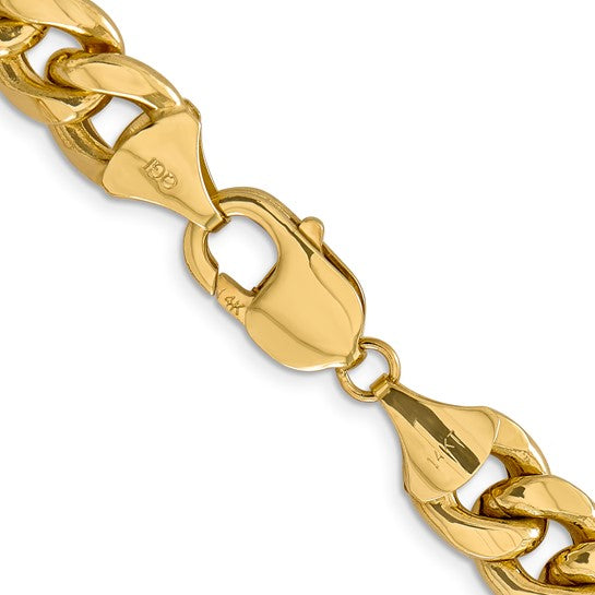 10kt Yellow Gold 11mm Semi-Solid Miami Cuban Chain