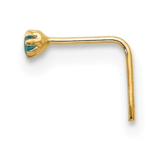 10kt Yellow Gold 1.5mm Set Of 3 CZ Nose Studs