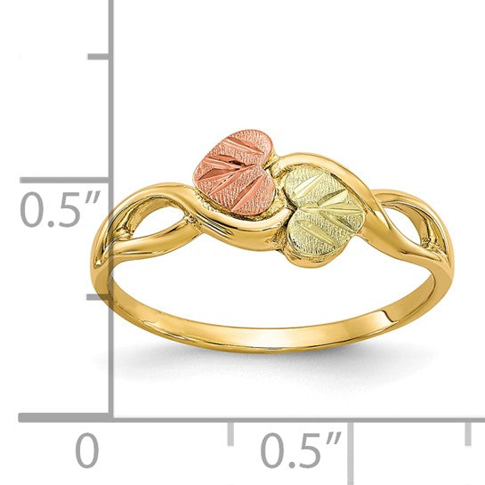 10kt Tri-color Black Hills Gold Ring