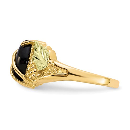 10kt Tri-color Black Hills Gold Onyx Ring