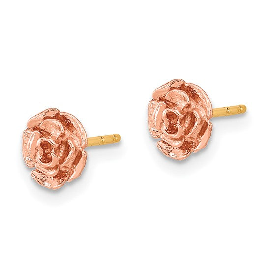 10kt Two-tone Black Hills Gold Rose Post Earrings