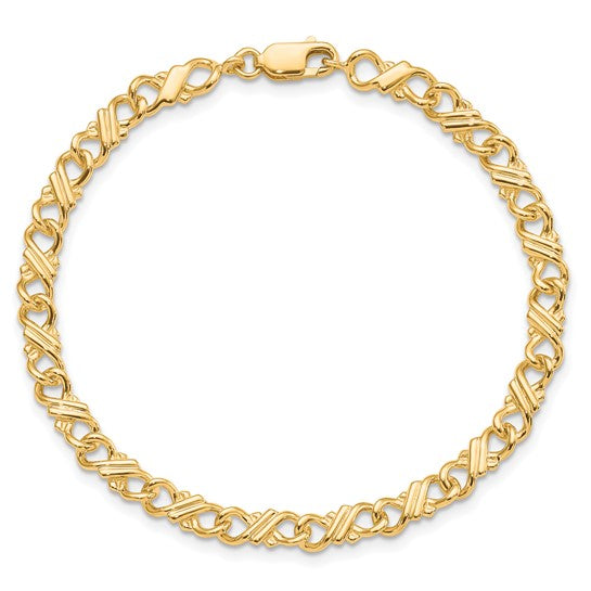 10kt Yellow Gold Solid Polished Fancy Bracelet