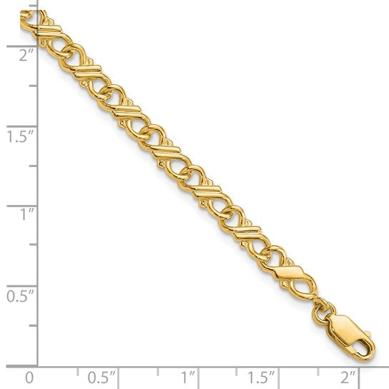 10kt Yellow Gold Solid Polished Fancy Bracelet