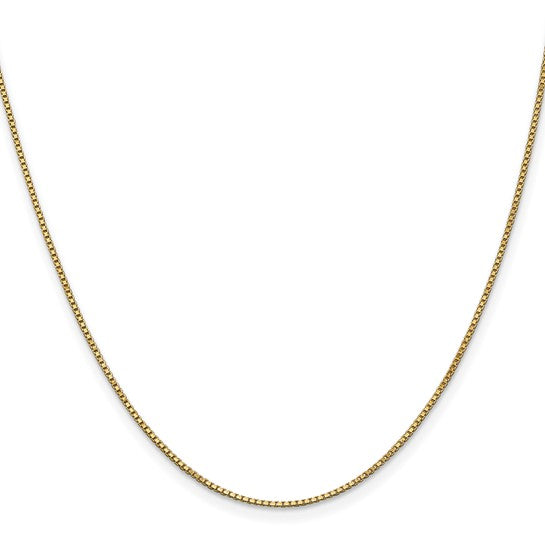 10kt Yellow Gold 1mm Box Chain