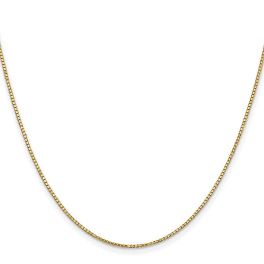 10kt Yellow Gold 1.1mm Box Chain