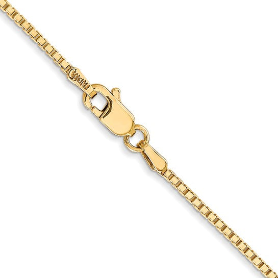10kt Yellow Gold 1.3mm Box Chain