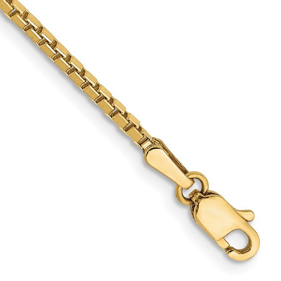 10kt Yellow Gold 1.5mm Box Chain
