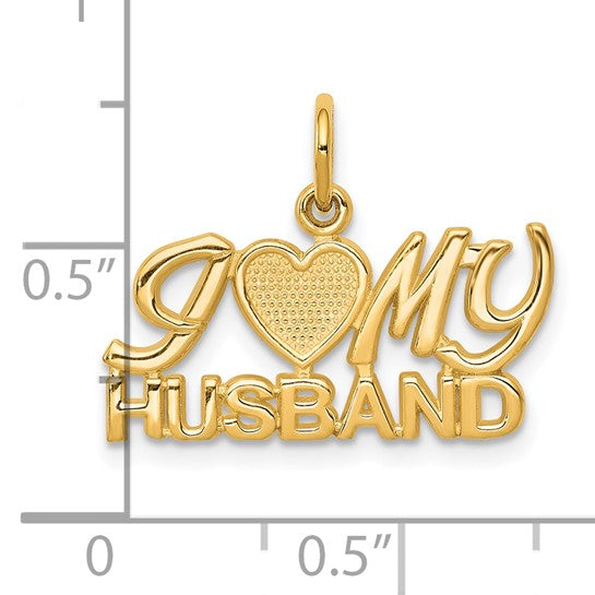 10KT Yellow Gold I LOVE My HUSBAND Charm