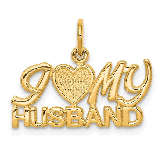 10KT Yellow Gold I LOVE My HUSBAND Charm