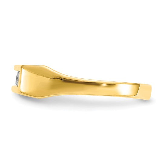 10kt Yellow Gold CZ Polished Child's Ring