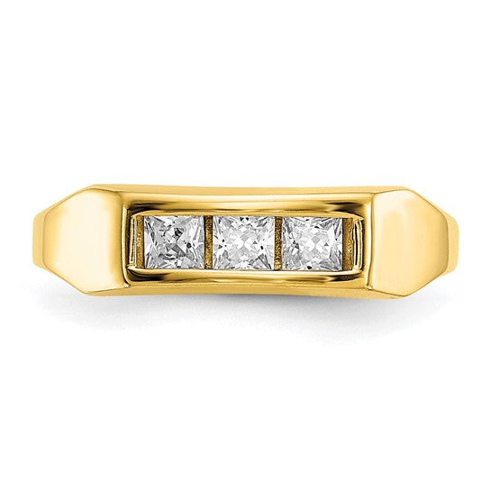 10kt Yellow Gold CZ Polished Child's Ring