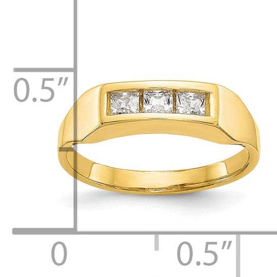 10kt Yellow Gold CZ Polished Child's Ring