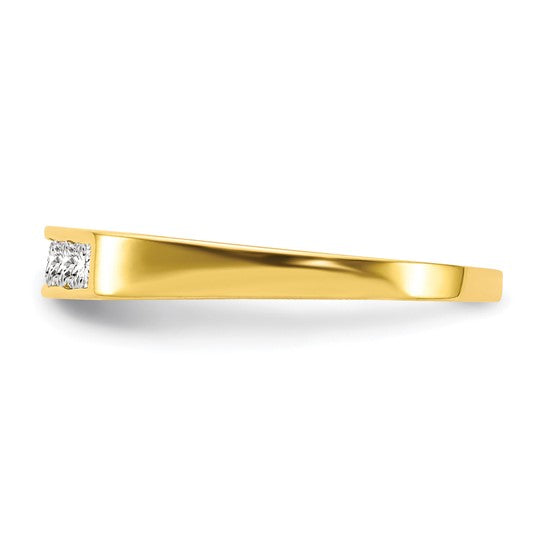 10kt yellow Gold CZ Polished Child's Ring