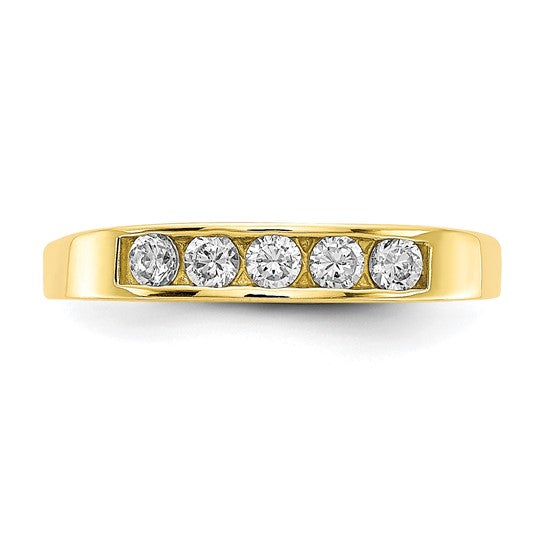 10kt yellow Gold CZ Polished Child's Ring