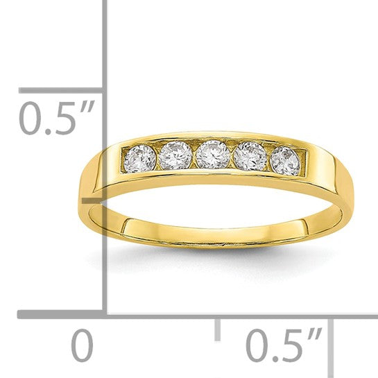 10kt yellow Gold CZ Polished Child's Ring