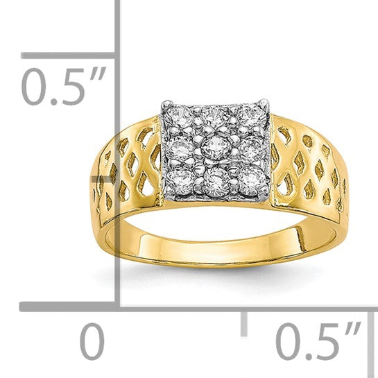 10kt Yellow Gold CZ Baby Ring