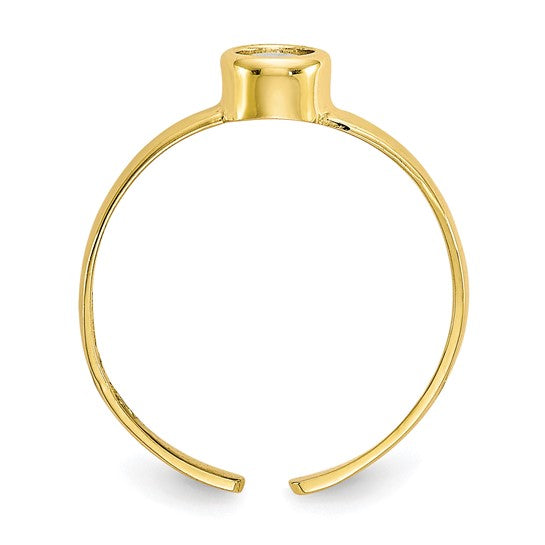 10kt Yellow Gold CZ Toe Ring