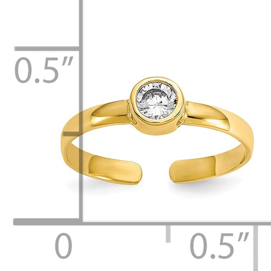 10kt Yellow Gold CZ Toe Ring