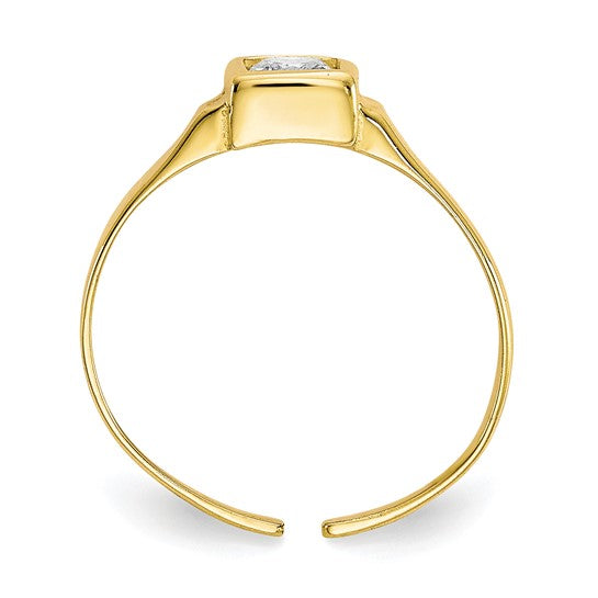 10kt Yellow Gold CZ Toe Ring