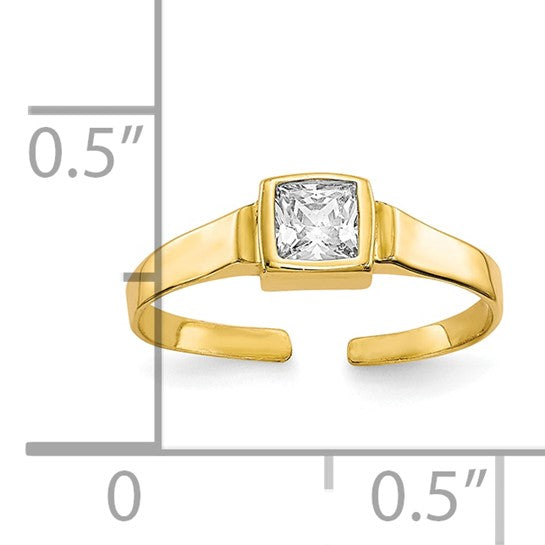 10kt Yellow Gold CZ Toe Ring