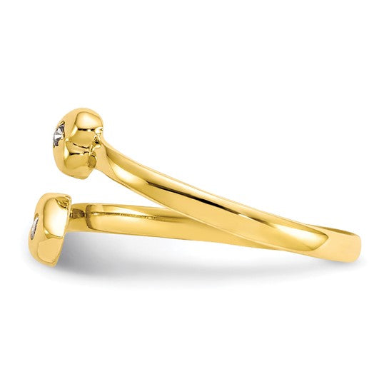 10kt Yellow Gold CZ Toe Ring