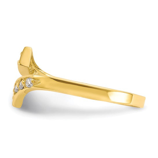 10kt Yellow Gold CZ Toe Ring