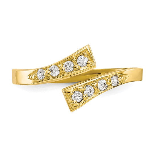 10kt Yellow Gold CZ Toe Ring