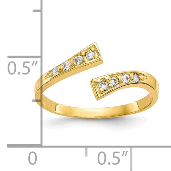 10kt Yellow Gold CZ Toe Ring