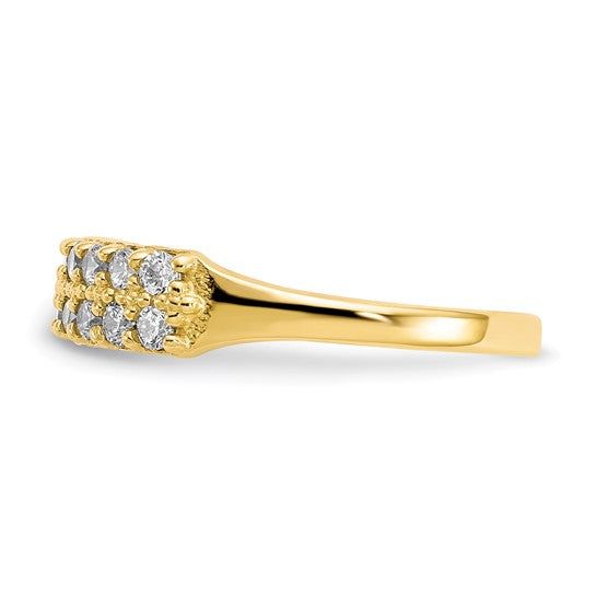 10kt Yellow Gold Fancy CZ Ring