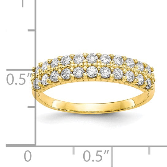 10kt Yellow Gold Fancy CZ Ring