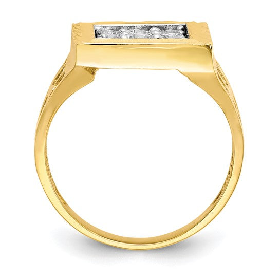 10kt Yellow Gold Men's CZ Ring