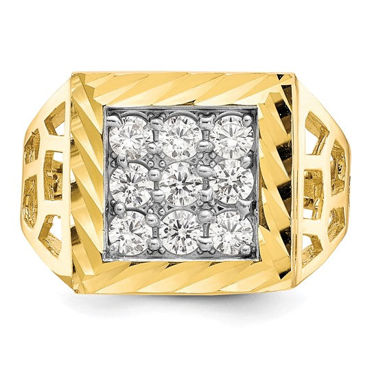 10kt Yellow Gold Men's CZ Ring