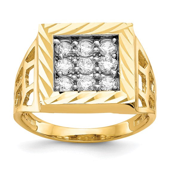 10kt Yellow Gold Men's CZ Ring