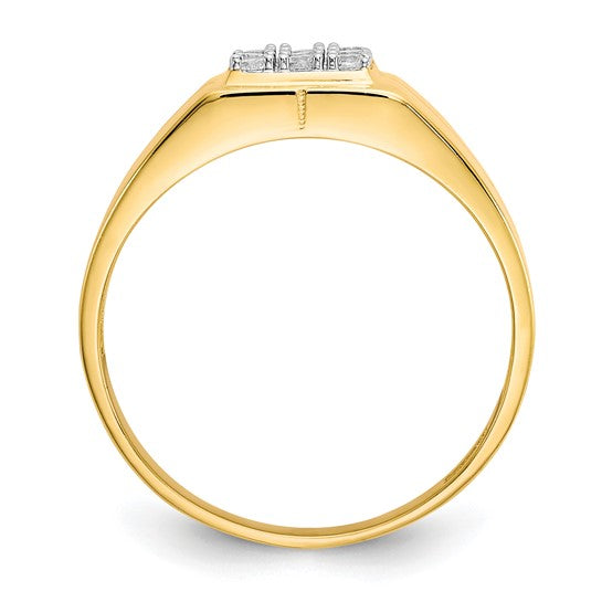 10kt Yellow Gold Men's CZ Ring