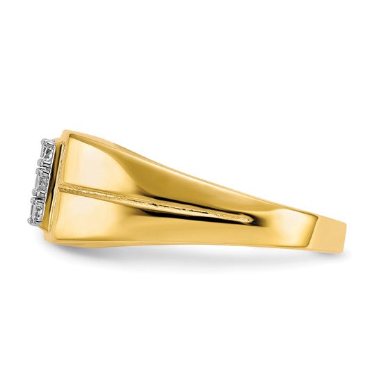 10kt Yellow Gold Men's CZ Ring