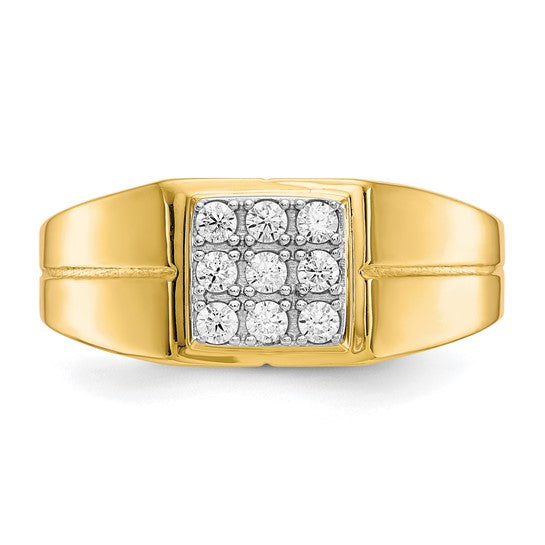 10kt Yellow Gold Men's CZ Ring
